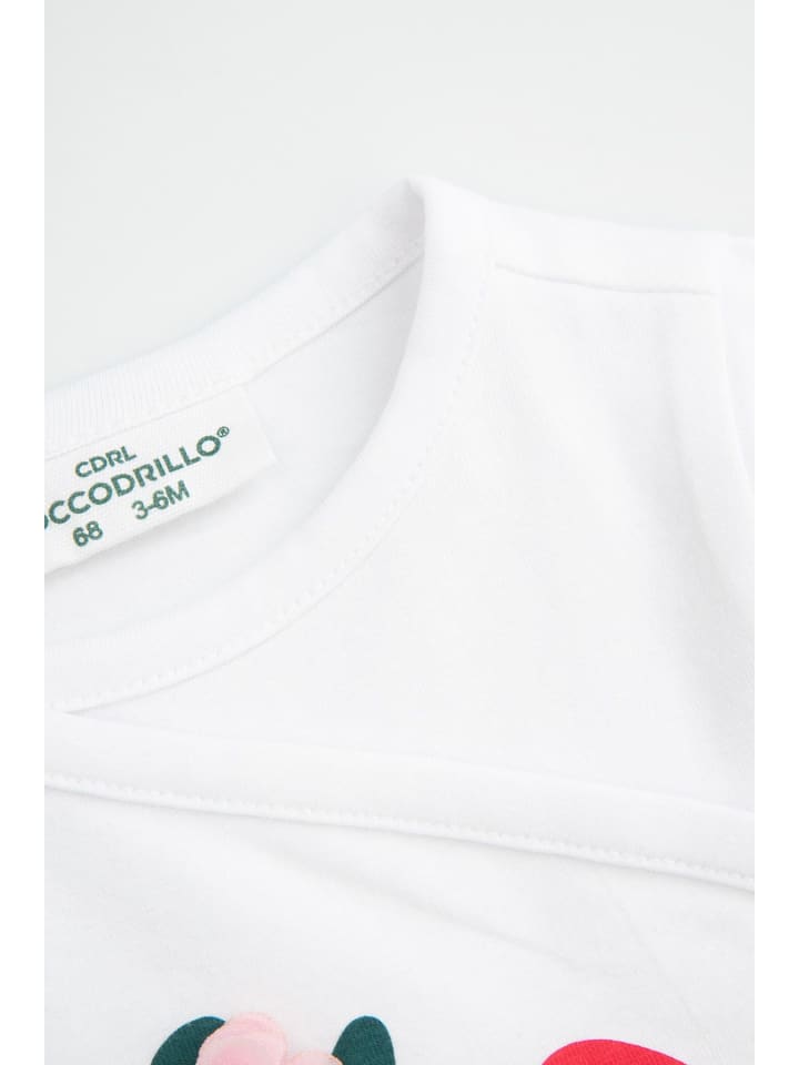 Coccodrillo Langarm-Body in weiß günstig kaufen