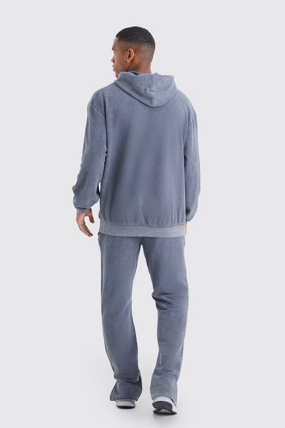 Cord-Jogginghose mit geteiltem Saum