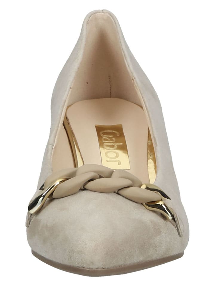 Gabor Leder-Pumps in Beige günstig kaufen