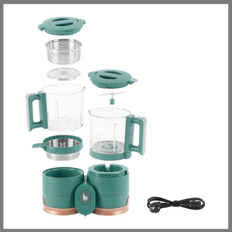 Cuiseur mixeur vapeur Nutribaby Glass vert Babymoov