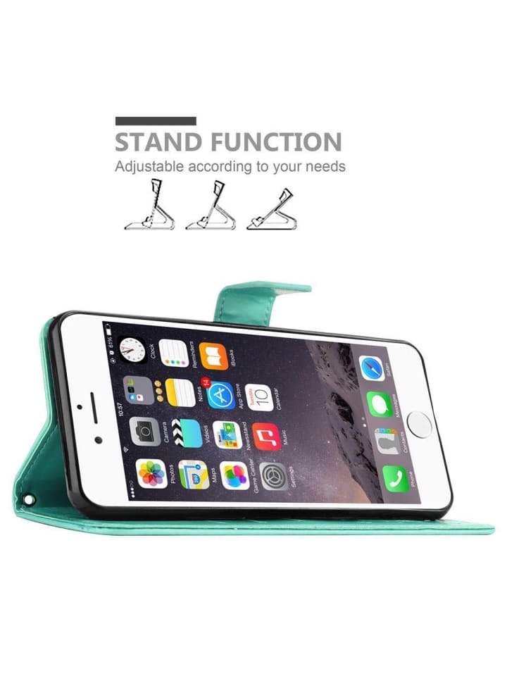 cadorabo Hülle für Apple iPhone 6 / 6S Blumen Design in FLORAL TÜRKIS günstig kaufen iPhone 6 / 6s