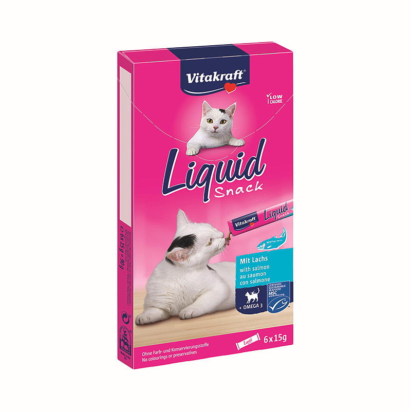 Vitakraft Kattesnacks 6x15g Liquid laks Vitakraft