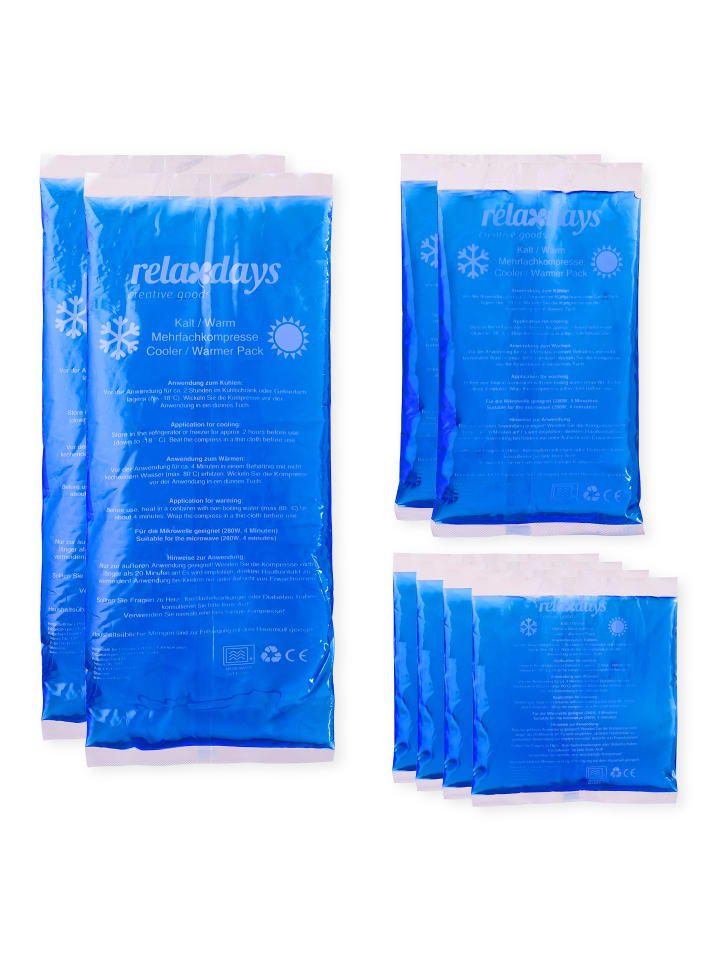 relaxdays 8x Kühlpads in Blau günstig kaufen onesize