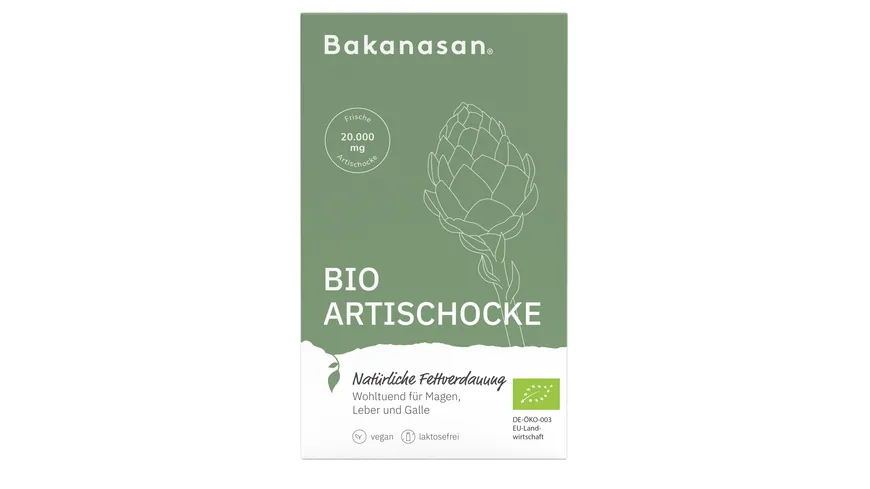 BAKANASAN Bio Artischocke Kapseln 37.6 g