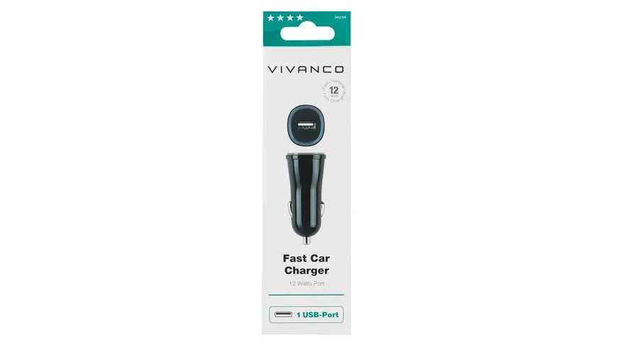 Vivanco Car Charger, Kfz Ladegerät 12W