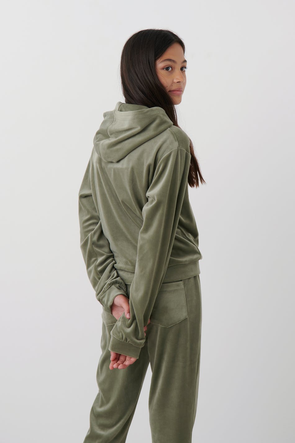 Y velour zip hoodie