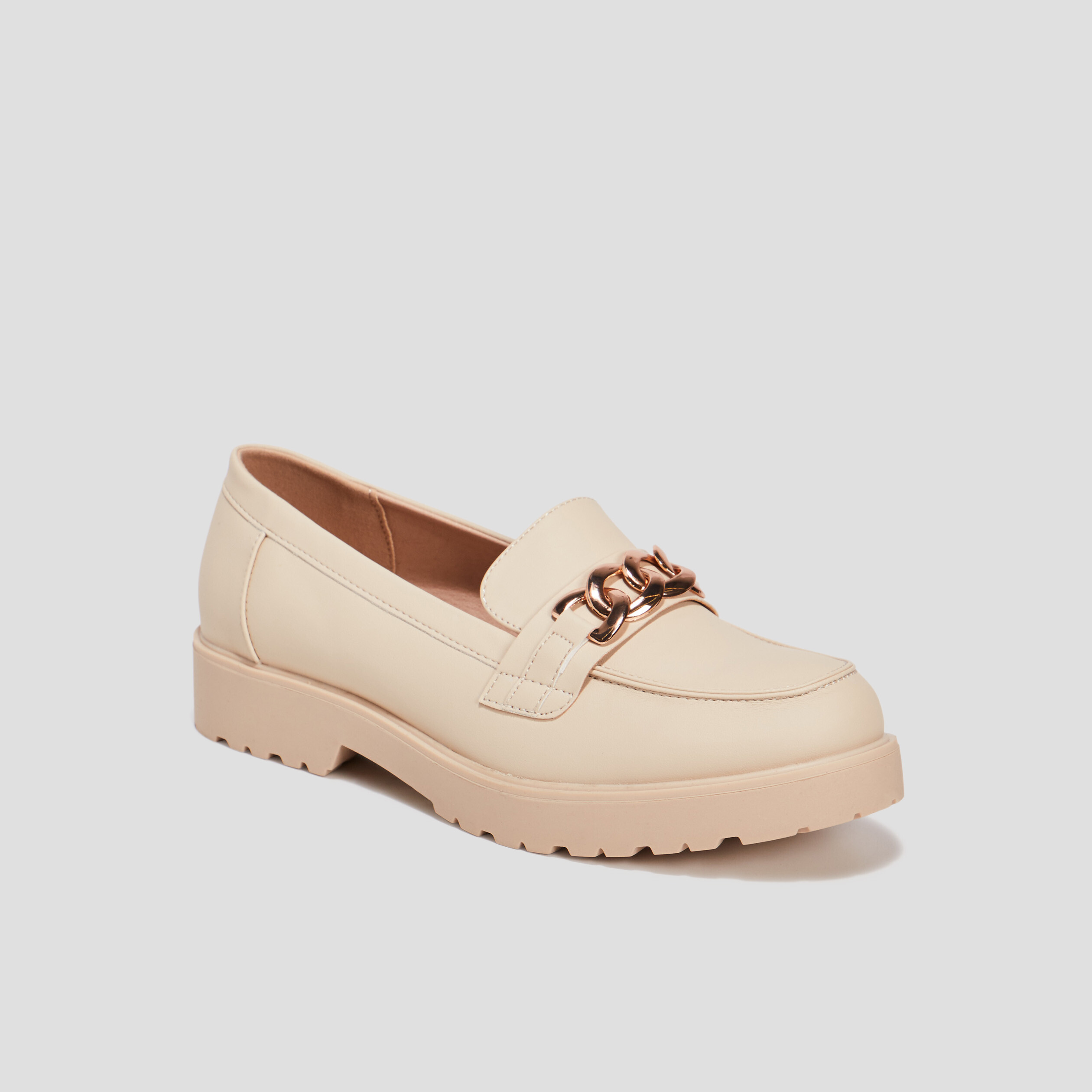 Mocassins à détails bijoux Liberto sable femme | La Halle