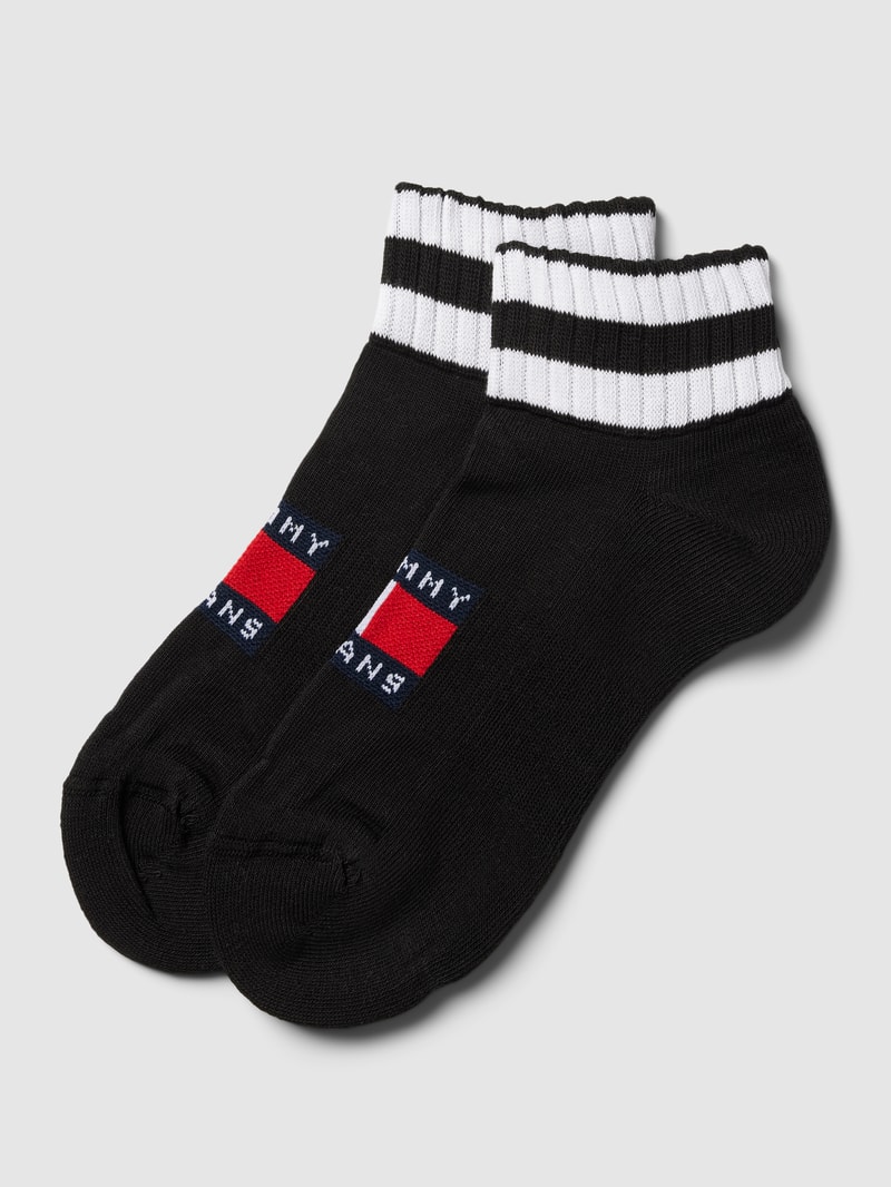Socken mit Logo-Stitching Modell 'QUARTER' in schwarz