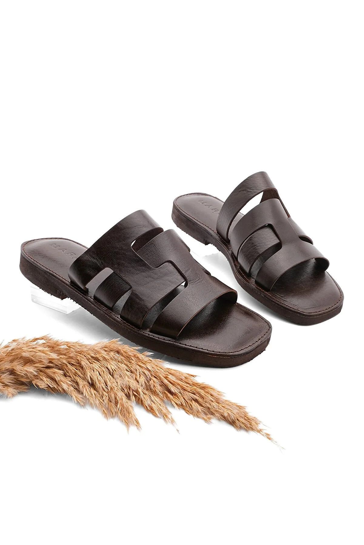 Marjin  Pantolette - Braun - Flacher Absatz