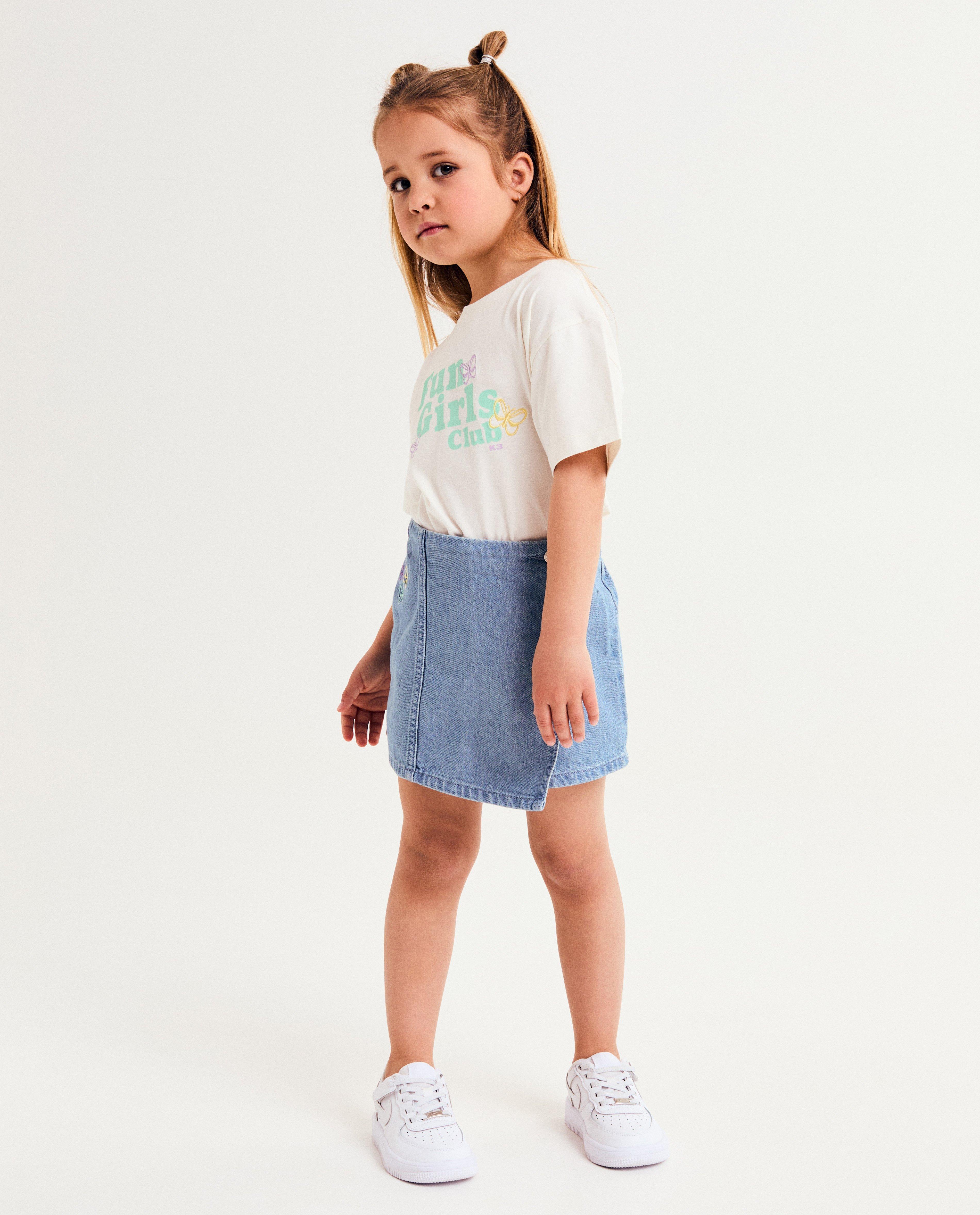 Tricou K3 cu inscripție, 98-140 alb