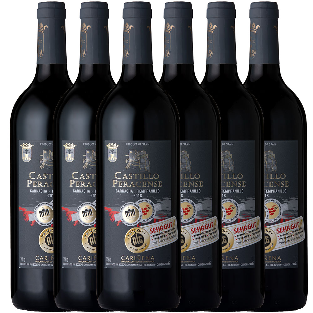Castillo Peracense Garnacha Tempranillo Cariñena D.O. 0,75l   33% GRATIS- 6er Karton