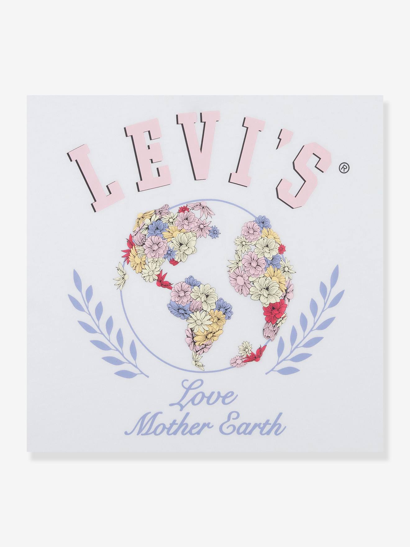 Levis Mädchen T-Shirt mit Schriftzug Levi's - beige
