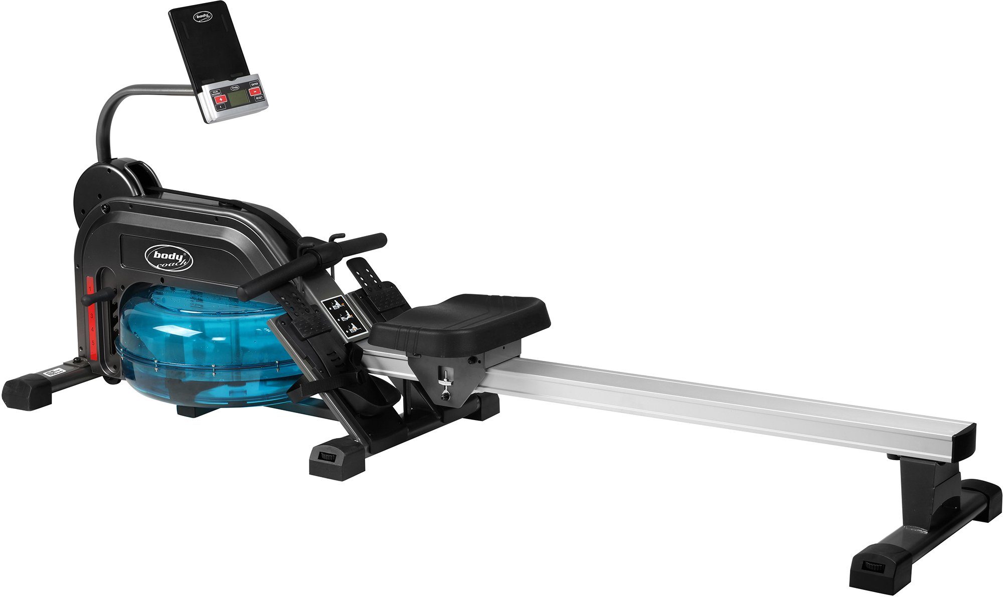 body coach Ruderzugmaschine ROWER DELUXE Wasserwiderstand & 5fach verstellbarer Zugwiderstand