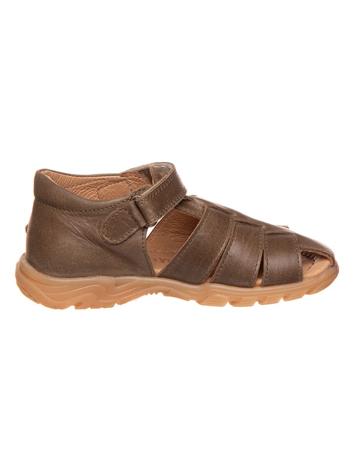 POM POM Leder-Halbsandalen in Braun günstig kaufen