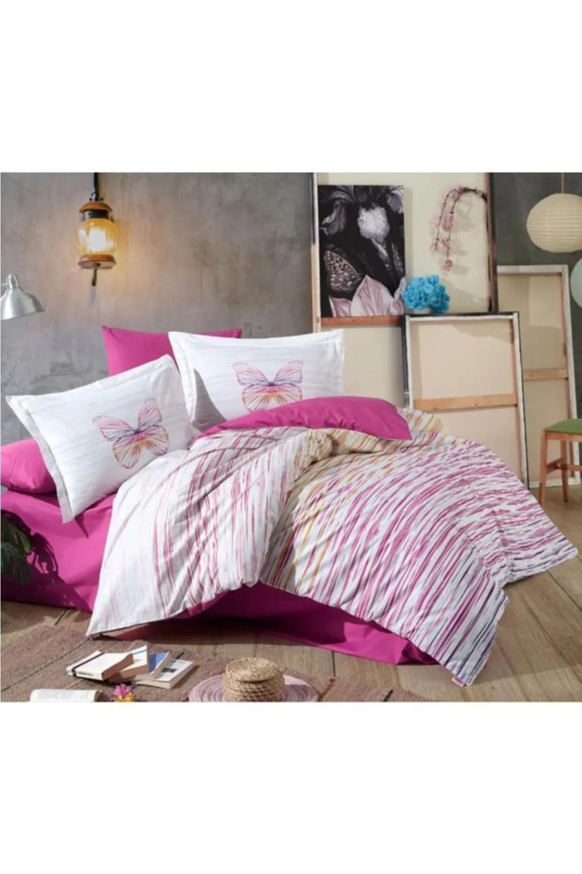 Hobby  Eldora Doppelbett-Bettbezug-Set, Fuchsia