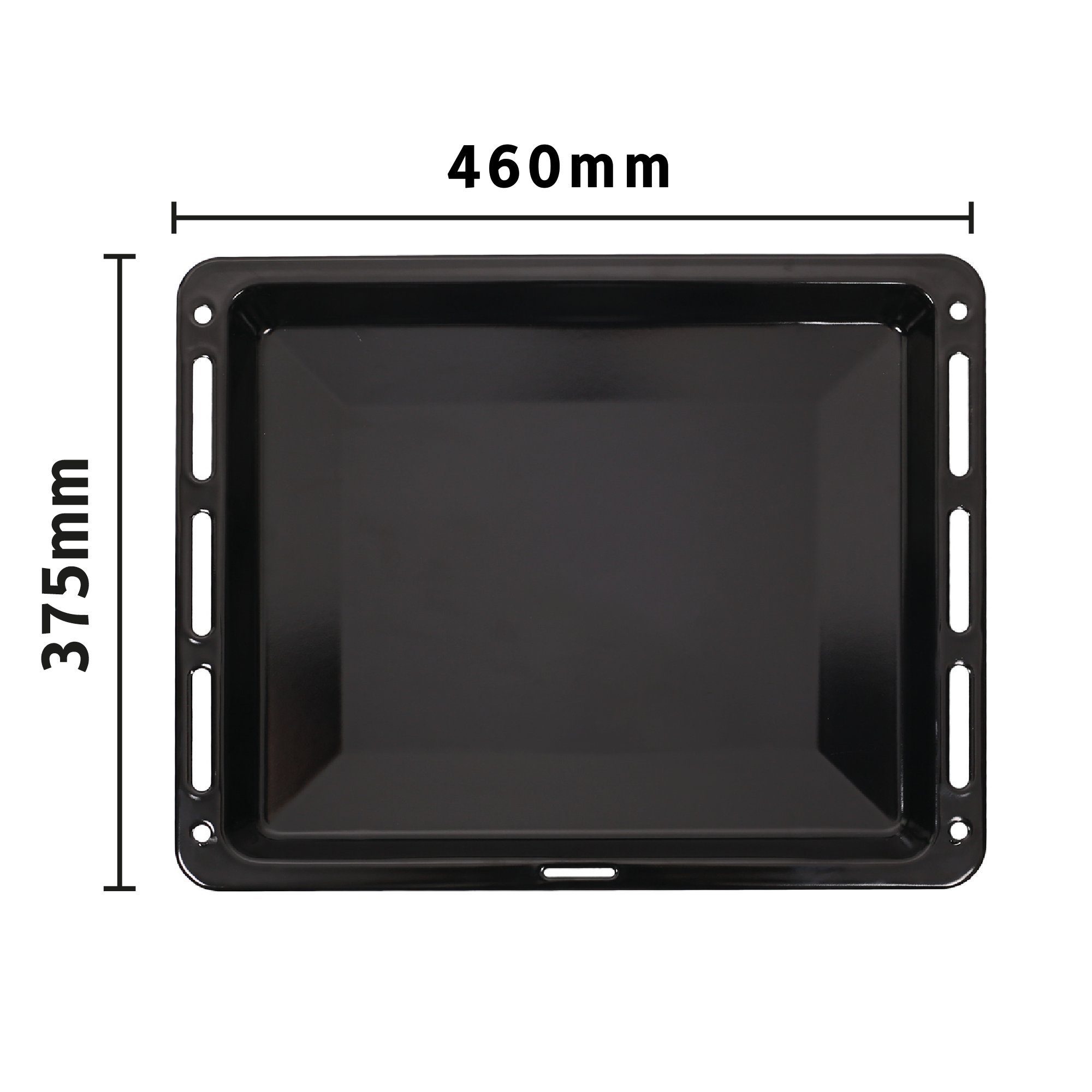 ICQN Backblech 460 x 370 x 30 mm, Fettpfanne für Backofen, Doppeltemailliert, (Backblech Set, 2-St), Passend für Bosch Neff Constructa, Kratzfest & Rosfrei