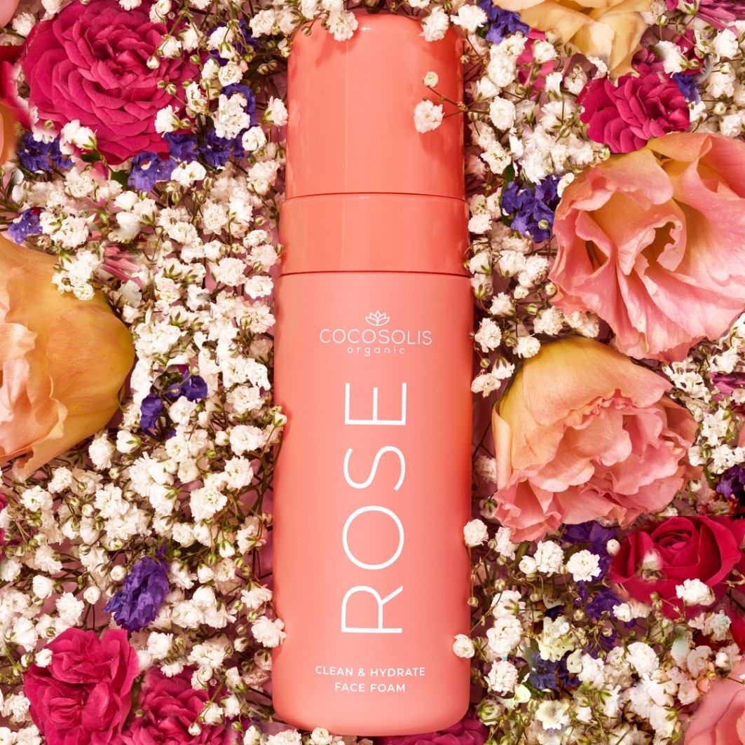 Mousse limpiadora hidratante de rosa Cocosolis