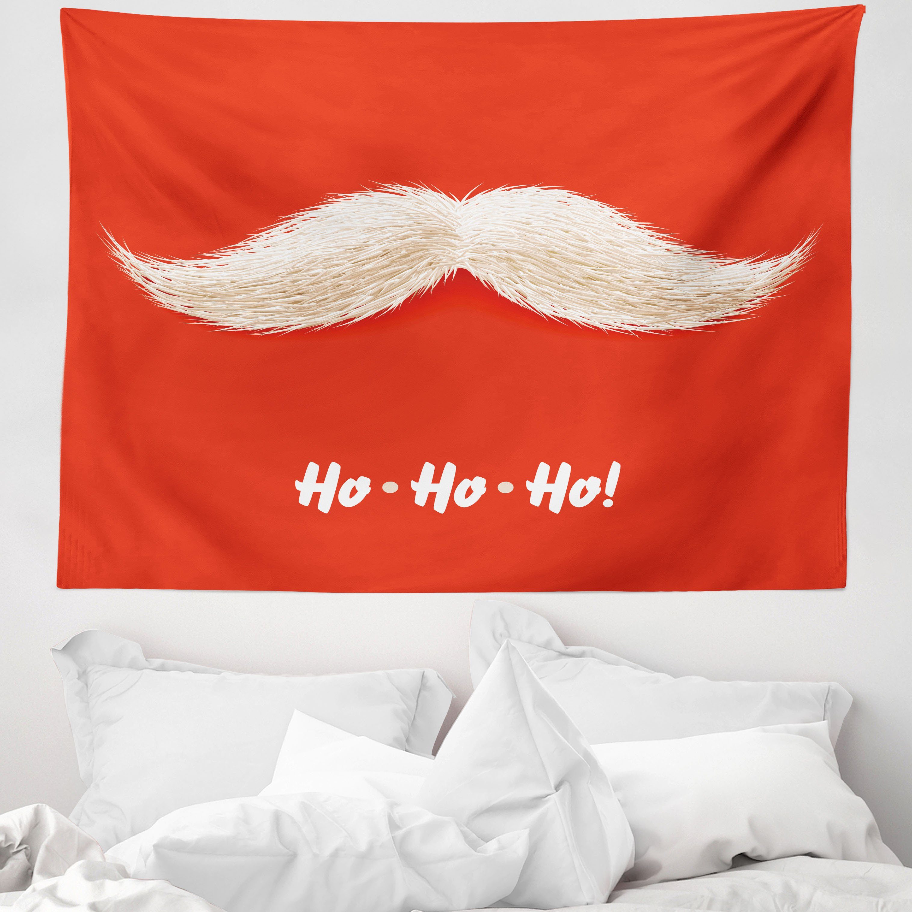 Wandteppich aus Weiches Mikrofaser Stoff Für das Wohn und Schlafzimmer, Abakuhaus, rechteckig, Weihnachten Vivid Sankt Schnurrbart
