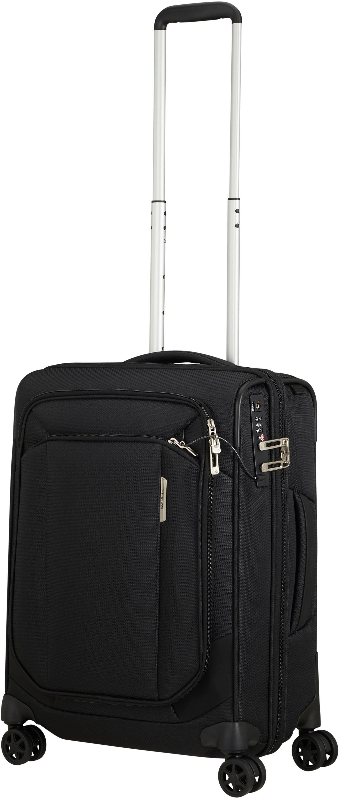Samsonite Weichgepäck-Trolley Respark, ozone black, 55 cm, 4 Rollen, mit Volumenerweiterung