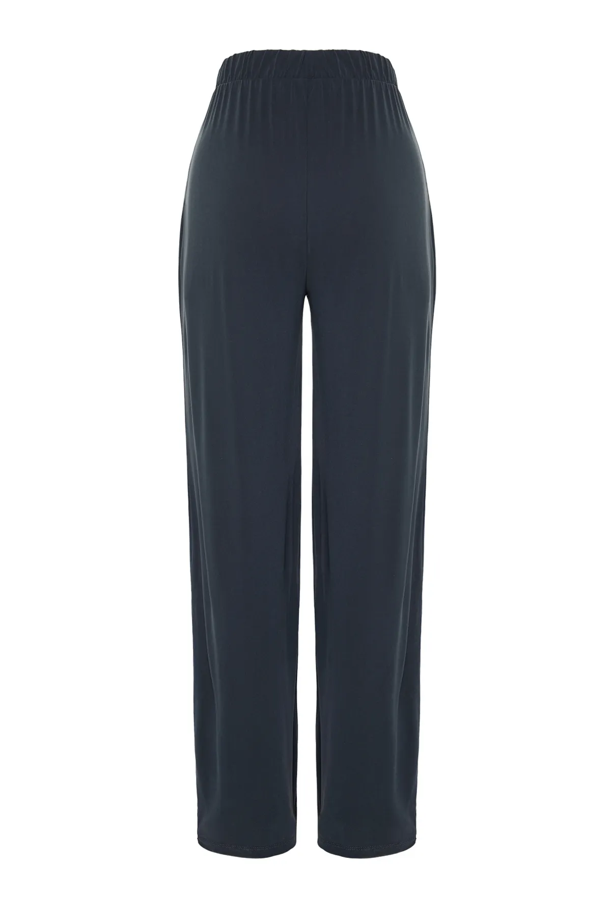 Trendyol Collection  Anthrazitfarbene Premium-Modalhose mit weicher Textur und weitem Beinausschnitt TWOSS24PL00071