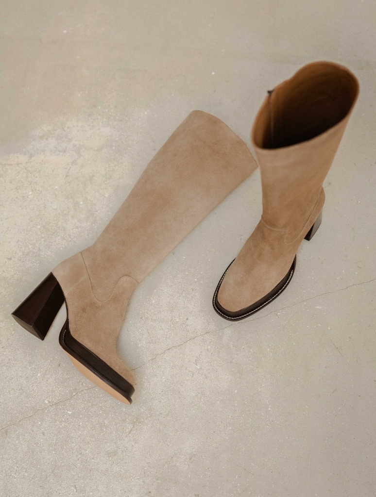 Callie - Taupe Mohair
