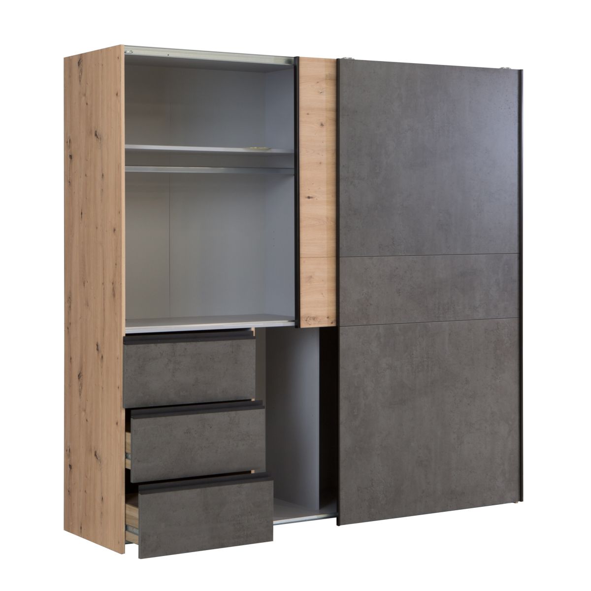 Kleiderschrank Winn Dunkelgrau