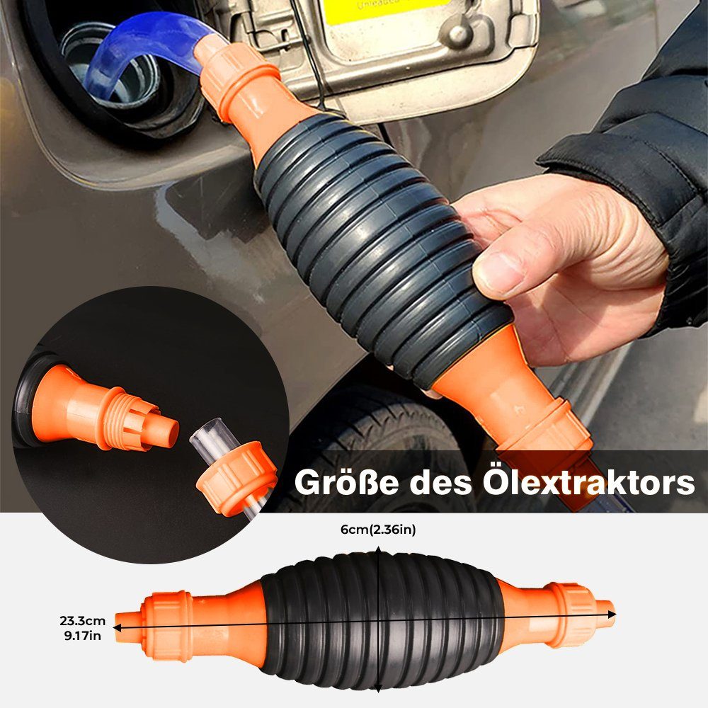 MDHAND Ölabsaugpumpe Benzinpumpe,Absaugpumpe (1-tlg), 2m Schlauch