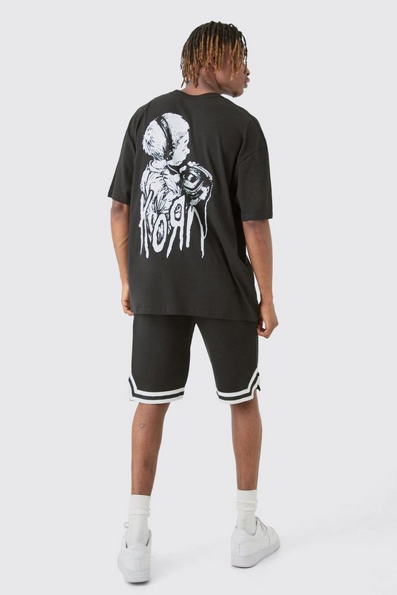 Tall Oversize T-Shirt mit Korn Print