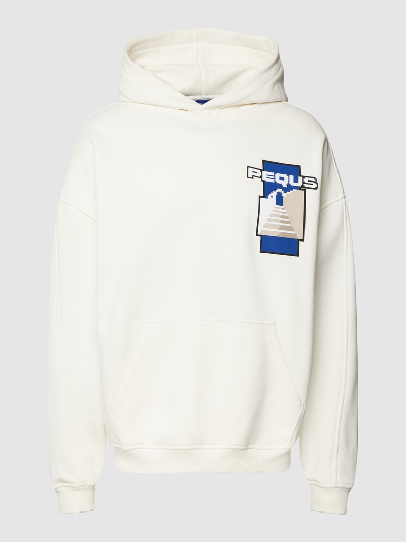 PEQUS X P&C - Oversized Hoodie mit Kapuze in weiß