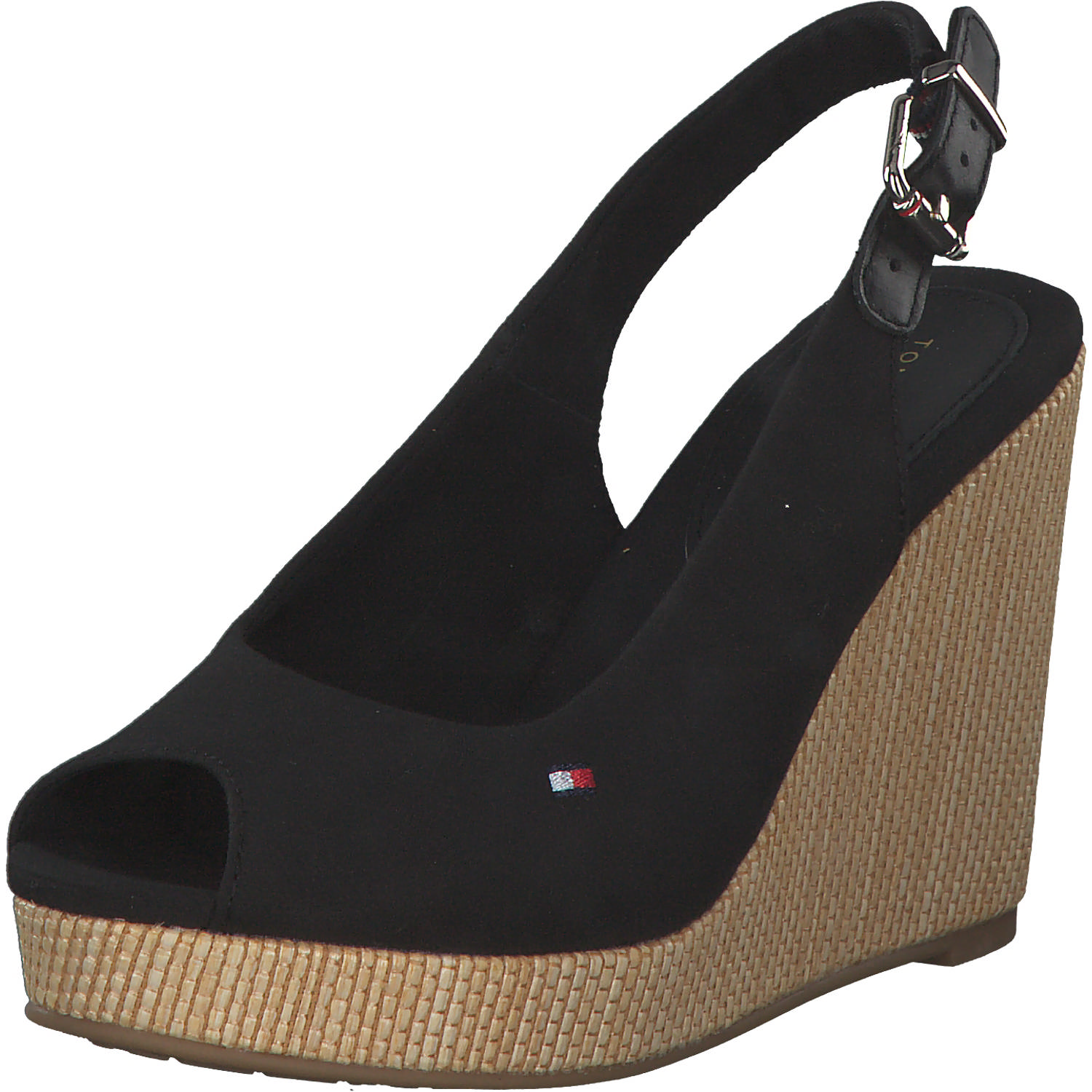 Tommy Hilfiger FW0FW04789, Keilsandaletten, Damen, Schwarz (Black)