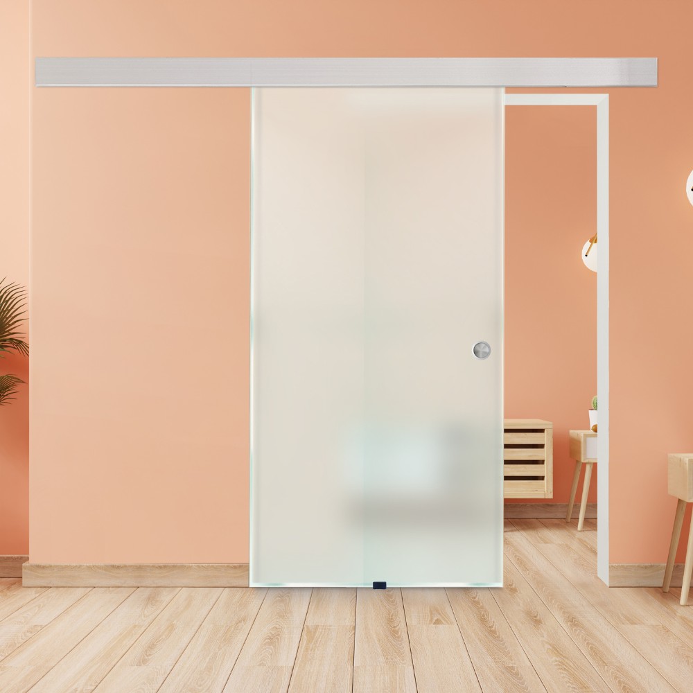 Home Deluxe Glasschiebetür SAPHIR – 205 x 105 cm Milchglas