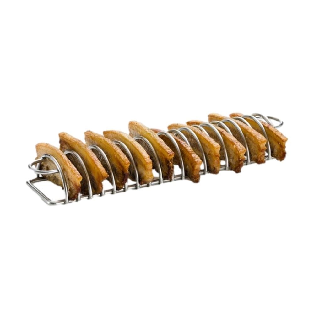 Orange85 19 Reihen Edelstahl-Rippchenhalter