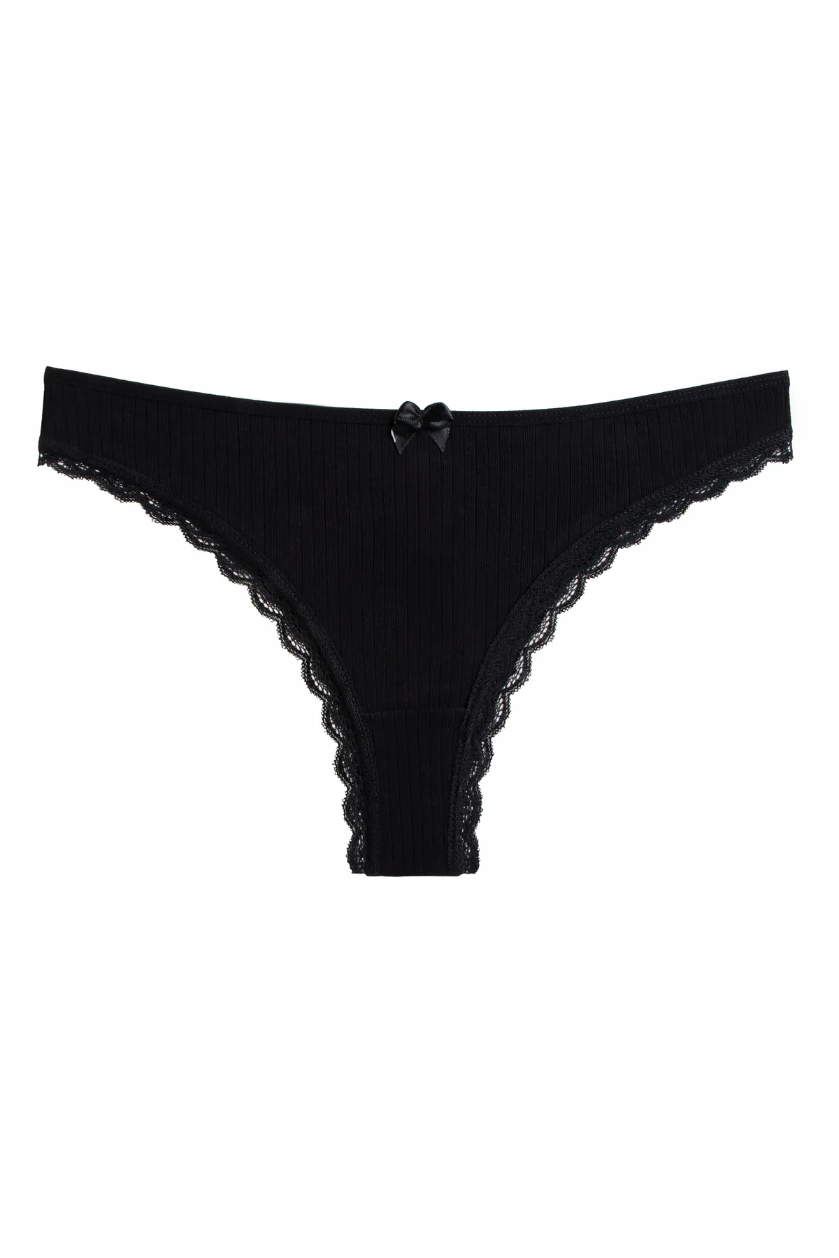 Nicoletta  Damenhöschen Brazillian 5er-Pack Lycra Ribbed Cotton Camisole Lace MIXCOLOR