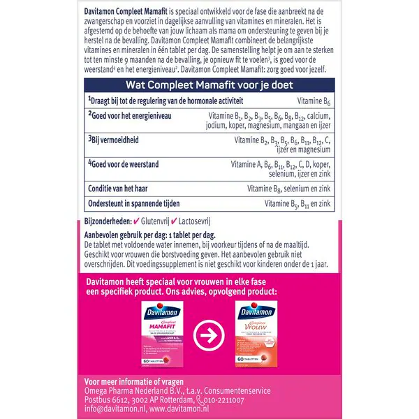 Davitamon Compleet MamaFit Tablets 60 kusov