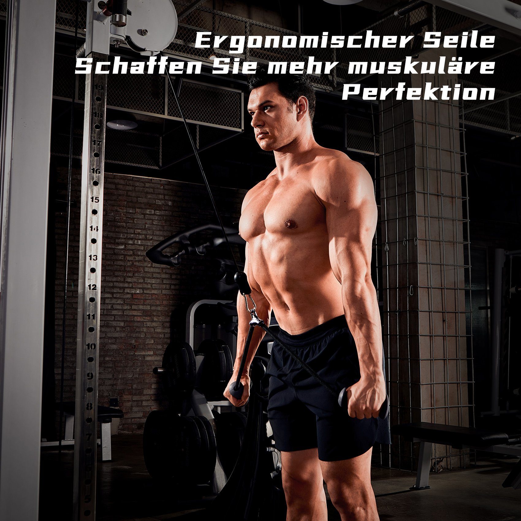 JASPORT Kraftstation JAS-ER02, ergonomisch geformt, Hautfreundlichkeit, Schweiß- und Rutschfestigkeit