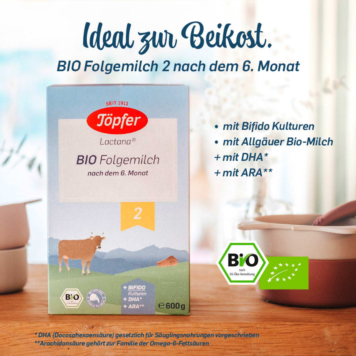 Folgemilch 2 nach dem 6. Monat, 600 g