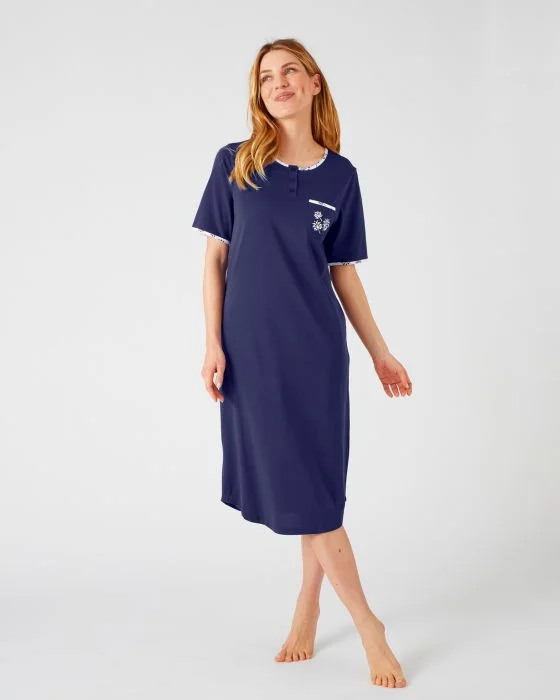 Lot de 2 chemises de nuit pur coton peigné