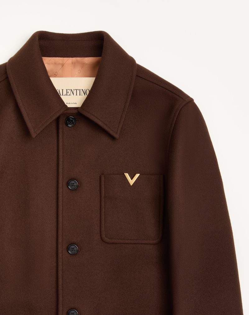 Jaqueta de lã Valentino com detalhes dourados
