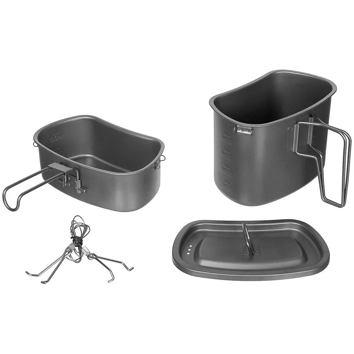 Kochgeschirr Titan 3-teilig
