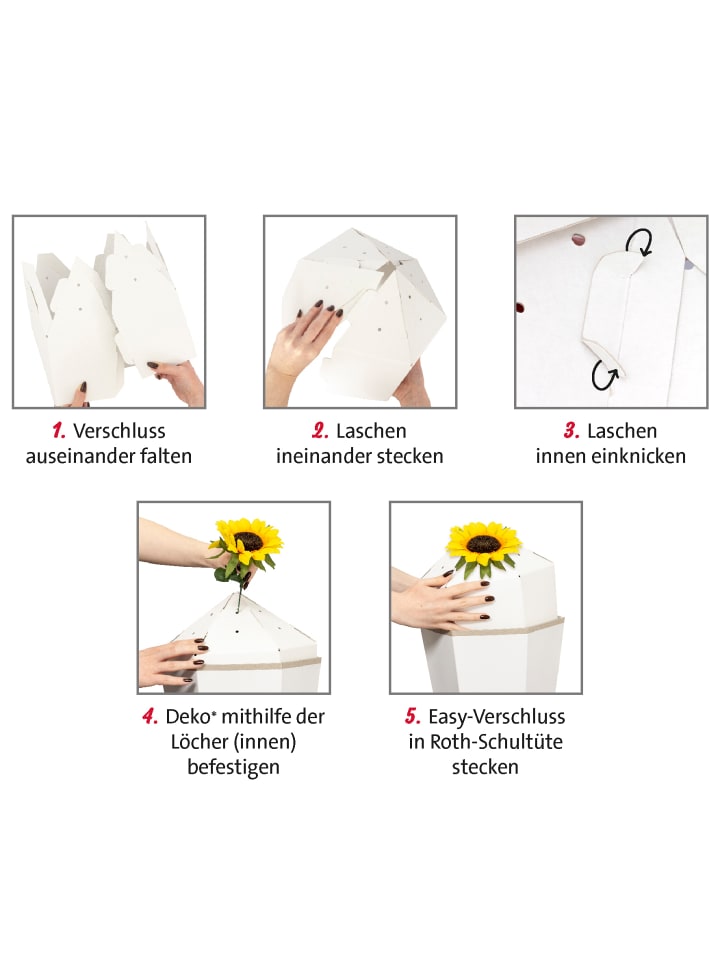 ROTH Easy-Verschluss für 85 cm Schultüte, 6-eckig in Grau günstig kaufen onesize