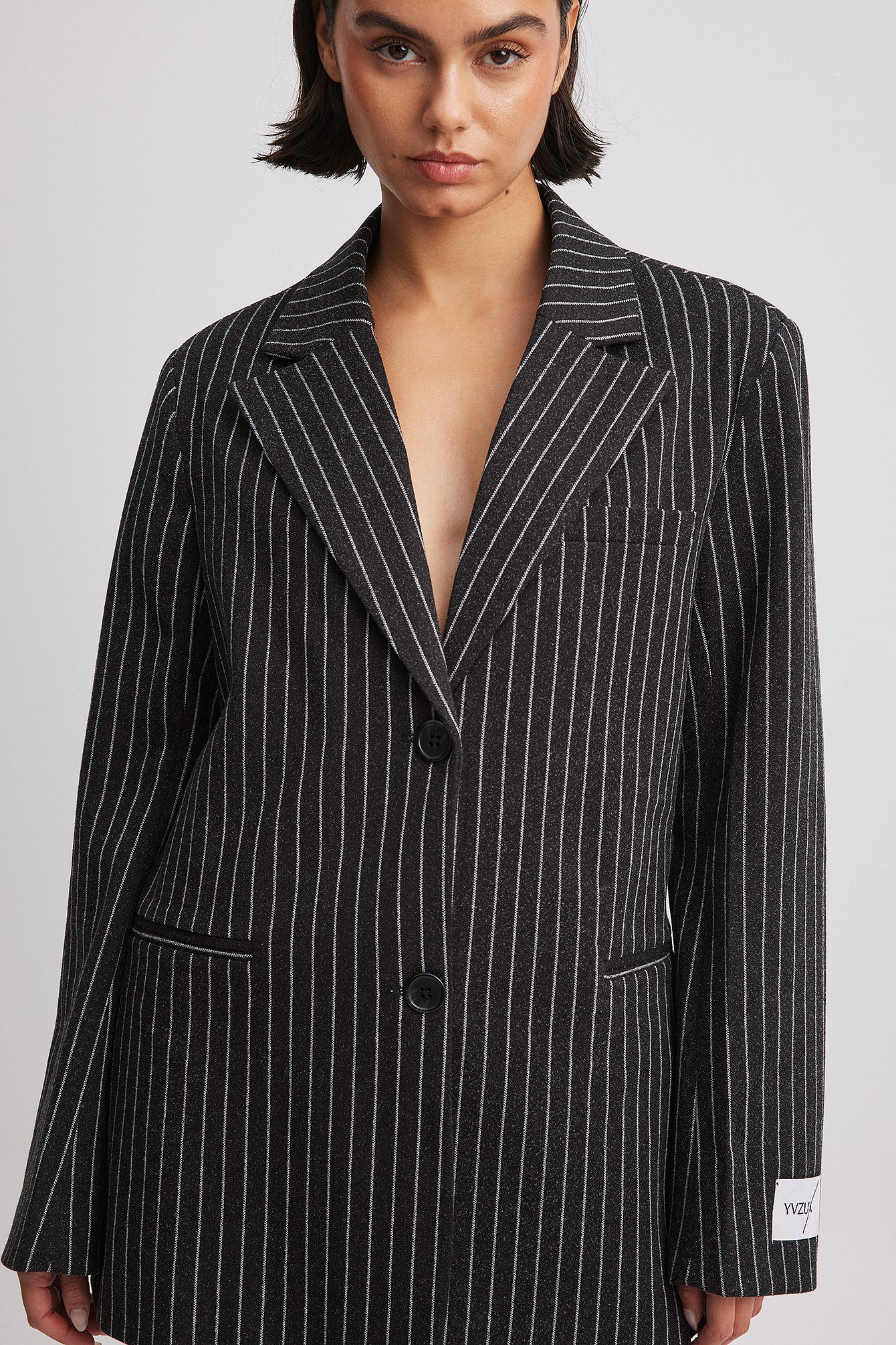 Oversize Nadelstreifen-Blazer