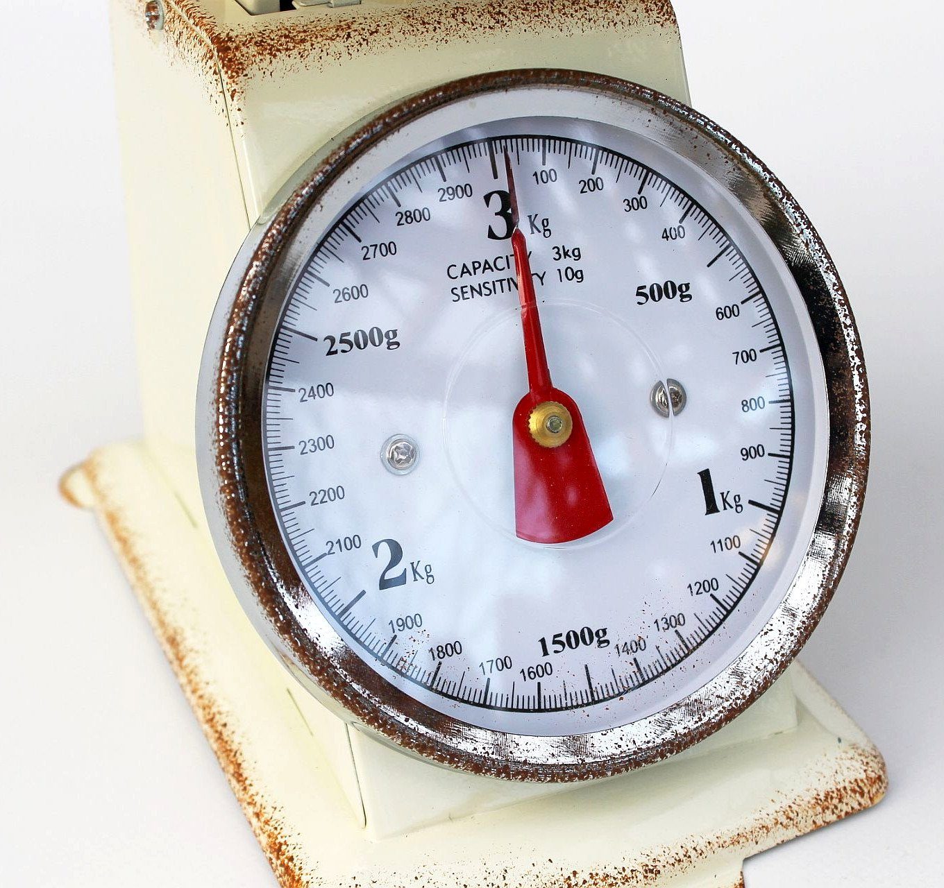 DanDiBo Küchenwaage Küchenwaage Analog Retro Mechanisch mit Schüssel bis 3kg Vintage