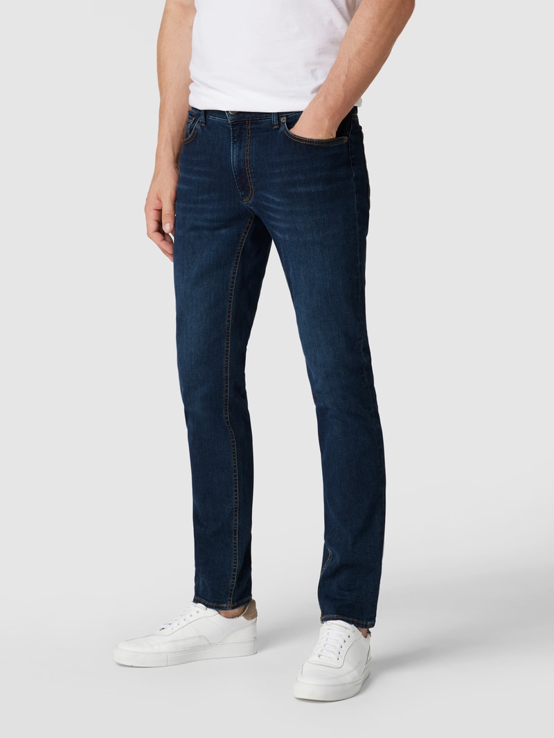 Modern Fit Jeans mit hohem Stretch-Anteil Modell 'Chuck' - 'Hi-Flex' in blau