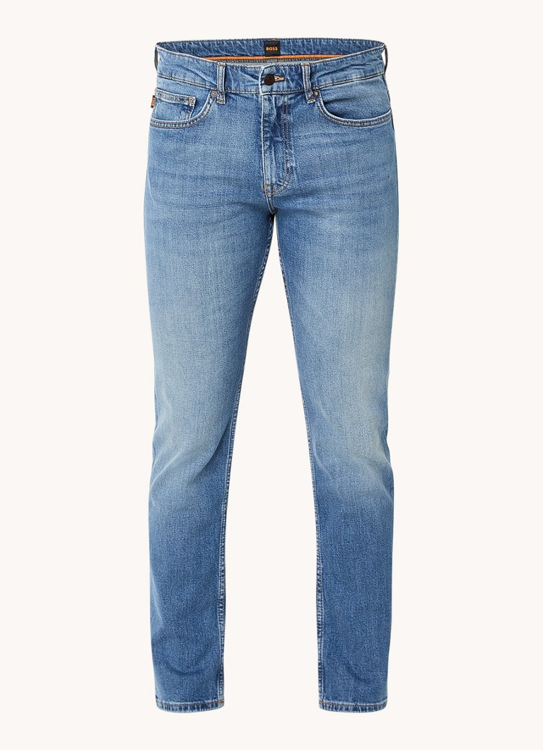 Calça jeans slim fit HUGO BOSS Delaware em mistura de lyocell