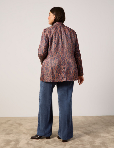 Feiner Blazer mit Schlangen-Print