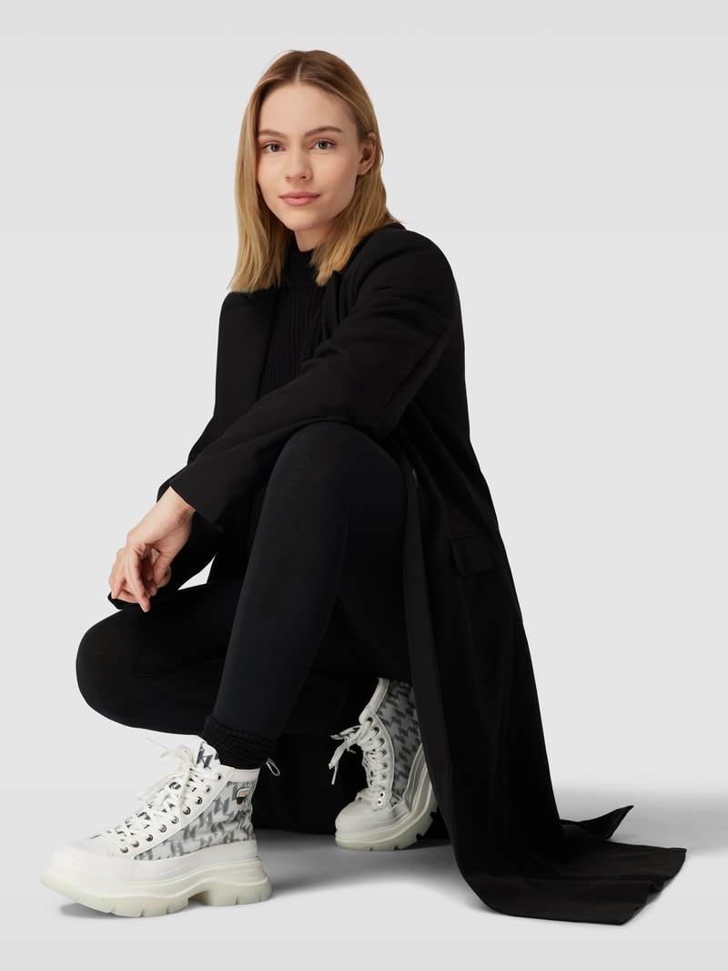 High-Top-Sneaker mit Label-Print Modell 'LUNA' in weiß