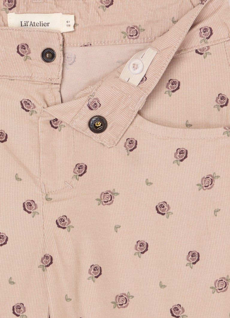 Pantaloni slim fit Lil' Atelier NMF Bella din bumbac organic