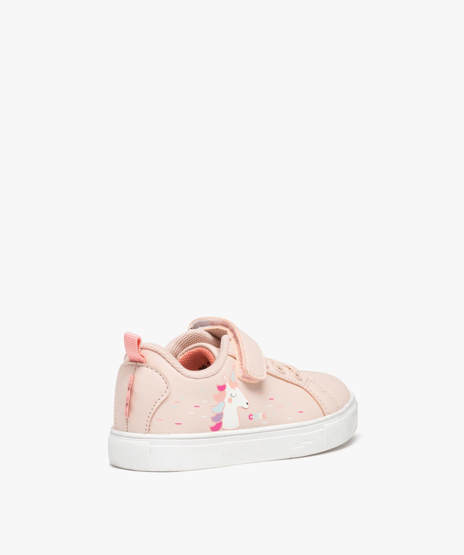 Baskets filles à scratch avec détail licorne du 24 au 30 rose | GEMO