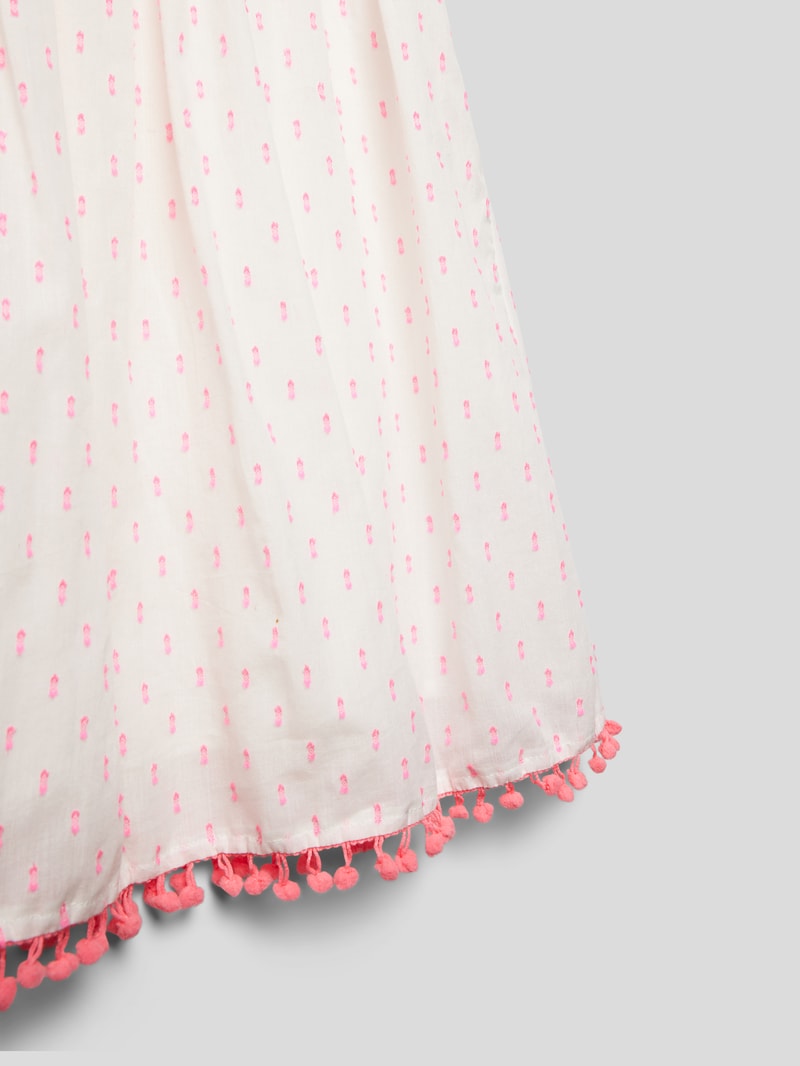 Minikleid mit Allover-Muster in weiß