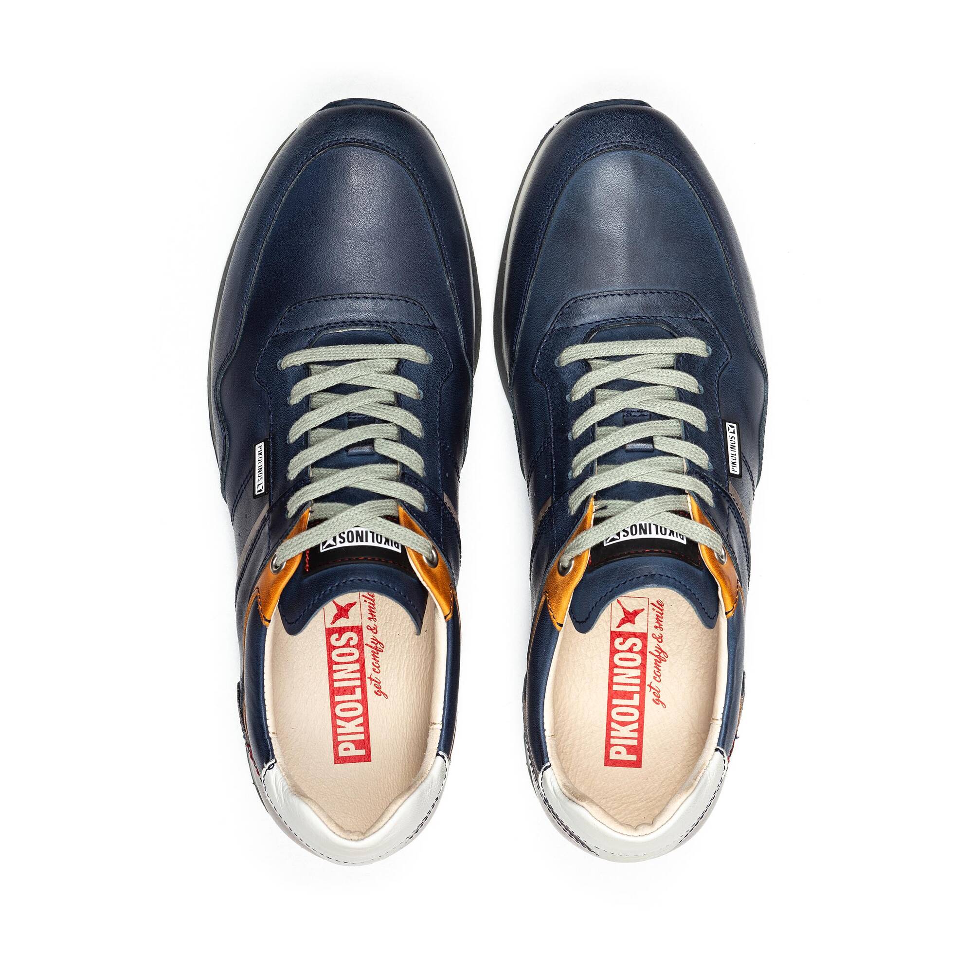 Męskie buty sportowe casualowe - NIEBIESKIE